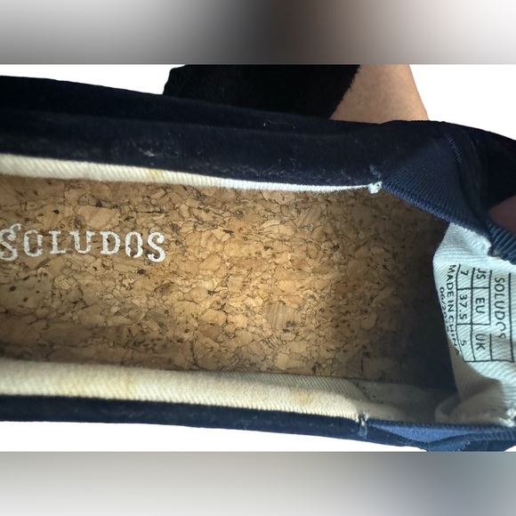 Soludos llama navy velvet slip on sneaker 7 - Picture 5 of 5